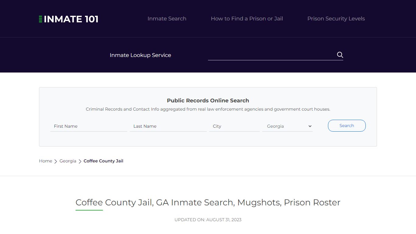 Coffee County Jail, GA Inmate Search, Mugshots, Prison Roster